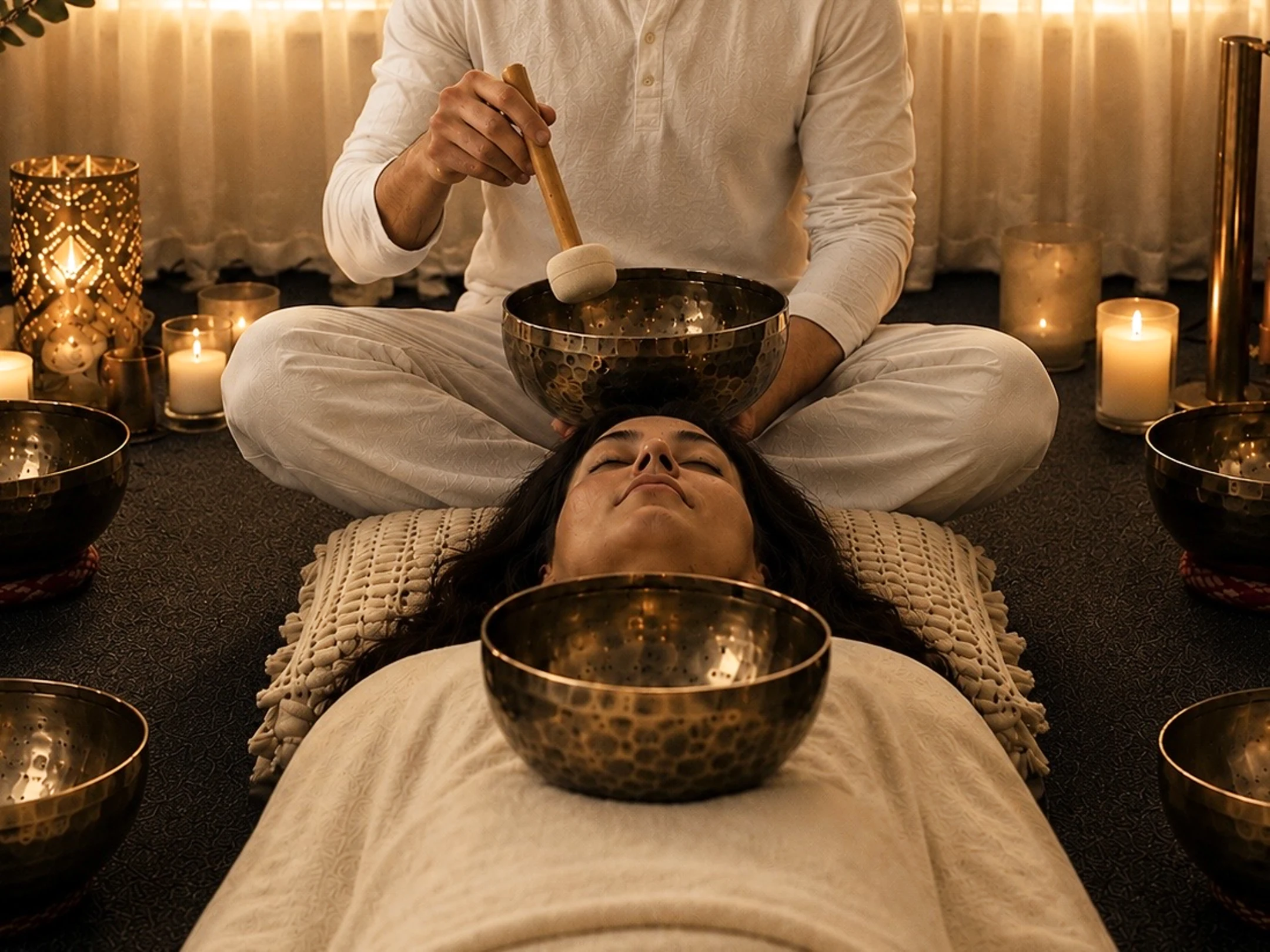 Close sound healing detail at Mystic Wellness