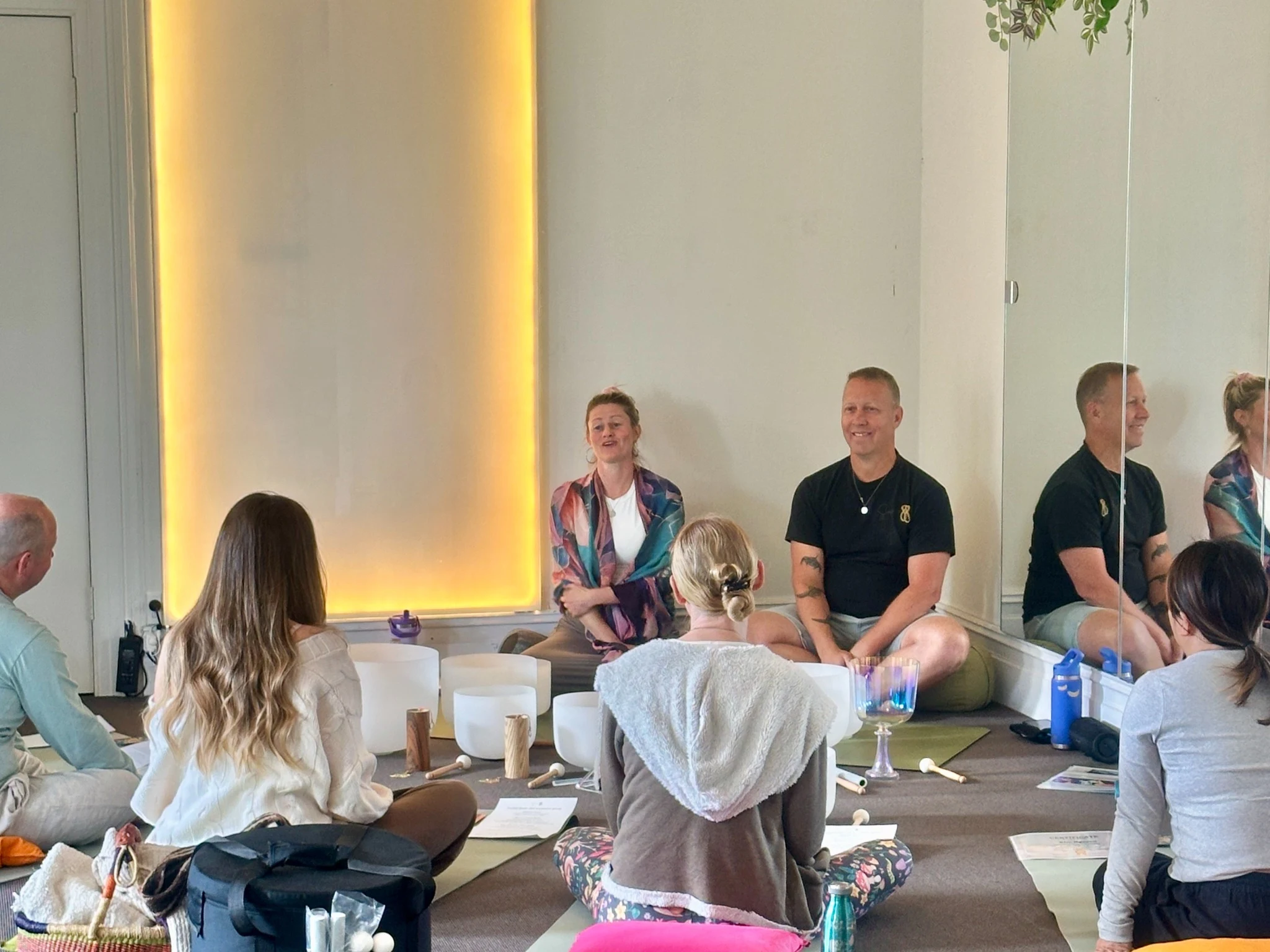 Tim and Elise Source88 crystal bowl training at Mystic Wellness
