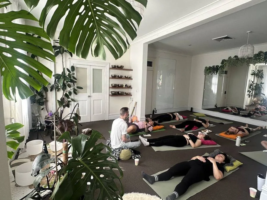 Daylight group session inside Mystic Wellness